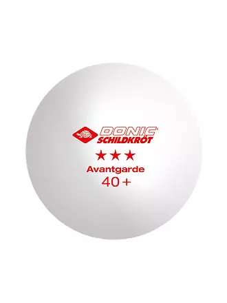 DONIC SCHILDKRÖT | Tischtennisball 3-Stern Avantgarde Poly 40+, 3 Stk. WEISS | 